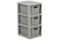 BranQ Regal 1725, Rattanregal mit 3 Körben 3x7L