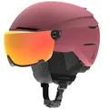 ATOMIC Savor Visor Stereo Skihelm mit Visier - Maroon - Größe L - Snowboard- & Ski-Helm mit Brille - 360° Fit System & Active Aircon Belüftungssystem - Holo Core für maximale Stoßdämpfung