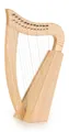 Classic Cantabile Konzertgitarre Keltische Harfe 12 Saiten, Inkl. Tasche und 2 Stimmschlüssel, Kompakte Celtic Harp aus Eschenholz - in C-Dur gestimmt