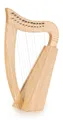 Kompakte Celtic Harp aus Eschenholz mit 12 Saiten in C-Dur gestimmt inkl. Tasche