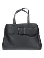 Armani Exchange Damen Susie, Nachhaltiger, weicher, geflochtener Einkaufsbeutel, Schwarz, Einheitsgröße