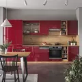 Vicco - Küchenzeile Fame-line, Bordeaux Hochglanz/goldkraft Eiche, 355 Cm , Ap Eiche