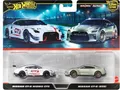 HOT WHEELS PREMIUM  CAR 2-pack Nissan GT-R NISMO GT3/Nissan GT-R R35 JBL05