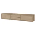 Lomadox Lowboard FORLI-83, Eiche hängend oder stehend Push-to-open Funktion 180x32x36 cm