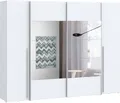 FORTE Kleiderschrank Narago, Kombischrank mit Spiegel (B/H/T ca. 270/210/61cm) Schwebetüren in Kombination mit Drehtüren, Made in Europe