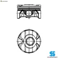 1x KOLBEN 40420600 STD FÜR N43 B20 A 2.0L 4cyl
