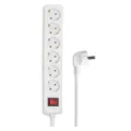 Hama Steckdosenleiste 6-Fach (Mehrfachsteckdose mit Save Energy-Schalter zum Stromsparen, Steckplätze 45 Grad gedreht, Kabel 1,4m, GS geprüft, Mehrfachstecker für Home Office) weiß