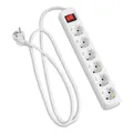 hama 30384 6-fach Steckdosenleiste mit Schalter 34,0 cm weiß