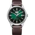 Citizen Automatik Herrenuhr mit braunem Lederarmband - Silber