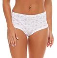 Cocain underwear 24 Stück Damen Slip weiß mit Druck, 100% Baumwolle Grösse 56/58 Taillenslips weisser Slip schlüpfer Taille 100 100% günstige preiswerte billige günstig preiswert billig
