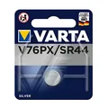 VARTA Electronics V76PX SR44 Knopfzellen, Silberoxid, 1,55 V, 2 Stück