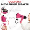 1 PYLE PMP24PK Megafon Rosa 20 Watt Max Für Demonstration Streik Mit Sirene