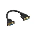 InLine VGA Adapterkabel, 15pol. VGA Buchse auf Buchse, zum Einbau, vergoldete Kontakte, 0,2m (17302G)