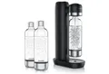 Arendo Wassersprudler Soda Maker mit 3x 1000 ml Flaschen, kompatibel mit 60l CO2 Zylindern, (Set, 4-tlg., Soda Maker, 3x PET-Flaschen), Soda Streamer + 3 Wasserflaschen, BPA-frei, fein dosierbar, Carbonator