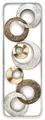 Kobolo Wandbild Wanddekoration KIANO aus Metall in gold und silber, Kreise (1 St)