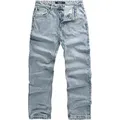REPUBLIX Loose-fit-Jeans ZACHARY Herren 90s Denim Jeans Hose Straight Baggy blau W38/L32