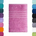 Lavea® Duschtuch 70 x 140 cm, Bali Duschhandtuch groß aus Baumwolle, saugstarkes Handtuch, hochwertige Handtücher aus 100% GOTS Bio-Baumwolle, Premium Frottier Badetuch, Koralle