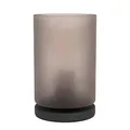 EGLO Nachttischlampe Colomera, elegante Glas Tischlampe, Zimmer Deko Schlafzimmer, Wohnzimmerlampe aus Metall in Schwarz und Rauchglas, E27 Fassung, Ø 12 cm