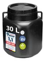 Garronda 30 Liter BPA-freies quadratisches Fass und Futtertonne Weithalsfass Wassertank und Behälter mit Deckel für Sauerkraut sowie Surfass Pökelfass für Fleisch GD-0088, Schwarz