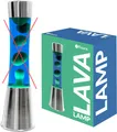 Fisura Lava-Lampe grün-blau mit Chromsockel, 39,5 cm