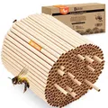 Nisthülsen für Insektenhotel 15 cm lang Durchmesser 6 UND 8 mm gemischt inkl. E-Book Niströhren u. Pappröhrchen für Wildbienen (Pappröhrchen, 600)