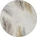 Floornovo Kurzflor Teppich Nr. 115 Rund Blattmuster Durchmesser 200 cm