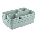 ENGELLAND Schubladen-Organizer Set Aufbewahrungs-Box Verstellbar Pastellgrün