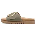 Tamaris Comfort Damen Pantolette mit runder Schnalle und Plateausohle 8-87106-42, Größe:40 EU, Farbe:Grün - Grün - 40