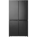Hisense Multi-Door, Schwarz, Metall, 4 Schublade(n),6 Schublade(n) Schubladen, E, 91.2x178.5x72.5 cm, LED-Innenbeleuchtung, Warneinrichtung bei geöffneter Tür, No-Frost, Super-Kühlen, Super-Gefrieren, Urlaubsschaltung, LED-Display, Eiswürfelspender, Küchengeräte, Küchenelektrogeräte, Kühl- & Gefrierschränke, Kühlschränke, Standkühlschränke