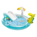 Intex Planschbecken Pool Krokodil mit Rutsche, Wassersprinkler 