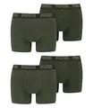 PUMA 4 er Pack Boxer Boxershorts Men Herren Unterhose Pant Unterwäsche, Farbe:038 - Green Melange, Bekleidungsgröße:XL
