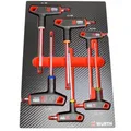 Würth Zebra System Schraubendreher Satz Quergriff Innensechskant 6 Teile in Schaumeinlage 4.4.1 in Carbon Optik T-Griff 0965905520