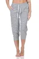 Normann Damen Schlafanzug Pyjama Capri-Hose 3/4-lang - Mix & Match - perfekt zu kombinieren, Farbe:Streifen_Marine, Größe:40-42