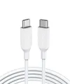 Anker Powerline III USB-C-auf-USB-C-Kabel 2.0, USB-C-Ladekabel für MacBook Pro, 2020, iPad Pro, 2020, Switch, Samsung Galaxy, S20 Plus, S9, S8 Plus, Pixel und mehr, 60 W, 1,8 m, Weiß