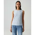 OPUS Shirttop ILONKI Loose in edler Strickoptik ärmellos und mit Rundhalsausschnitt 34