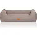 Knuffelwuff Hundebett Lotte Velours XXL 120 x 85cm Lichtgrau
