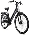 Bergsteiger Hampton 28 Zoll City E-Bike mit 250 Watt Motor, Scheibenbremsen, Aluminium Ebike für Damen & Herren, Farbdisplay, Elektrofahrrad mit Shimano 6 Gang-Schaltung