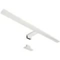 Maxkomfort LED Spiegelleuchte Badezimmer, 30/60cm, schwarz/weiß/chrom/acryl - IP44, LED fest integriert, Neutralweiß, Moderne Badbeleuchtung, Schranklicht, Schminklicht, ohne Schalter weiß Eckig | 60 cm