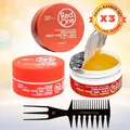 3x RedOne Aqua Hair Wax Orange 150ml + Kamm Starker Halt Styling