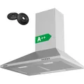 Stilvolles Design Edelstahl Pyramide Dunstabzugshaube 60 cm 3 Leistungsstufen