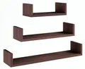 MATKAM Wandregal EX3 KLEIN 3er Set, Wandmontage (Wenge)