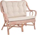 Krines Home Sitzbank Rattan Zweisitzer Bank Harrison Küchenbank Wintergarten Zweisitzer, Wintergartenbank Bank Sofa