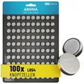ABSINA AG10 LR1130 Knopfzelle 10x 10er Pack - 1,5V Alkaline Knopfzellen