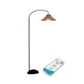 Außenleuchte LED Akku 168 cm 2-in-1 IP54 Seegras Metall 2700 K Wand Steh Lampe