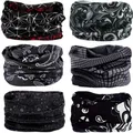 6 Stück Nahtlose Bandanas Multifunktionstuch Schal - Elastiche Multifunktion