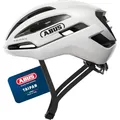 ABUS Gravel-Helm Taipan - Fahrradhelm fürs Gravel-Biken - leicht, vielseitig und gut belüftet - mit Brillenhalterung - für Jugendliche, Frauen und Männer - Größe M, weiß