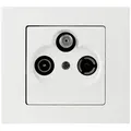 Günsan Moderna Multimedia Sat TV Radio End Antennendose Weiss