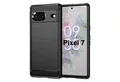 betterfon Handyhülle Carbon Hülle für Google Pixel 7 Backcover TPU Silikon Bumper Schwarz, Carbon-Look – stoßfestes Case mit Air-Cushion & Metall-Optik
