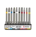 Bit-Sortiment 1/4"  10-tlg LANG 70mm  Würth mit Gürtelclip Bit-Satz  0614250010