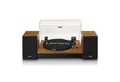 Lenco LS-310WD Plattenspieler (Riemenantrieb, Bluetooth, Bluetooth, Cinch, 33 45 U/min, Staubschutz inkl. 2 Holzlautsprecher)